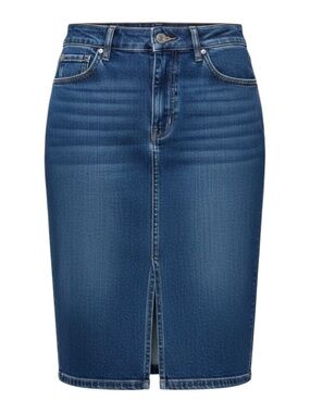 Medium Wash Denim Split Skirt - NWOT